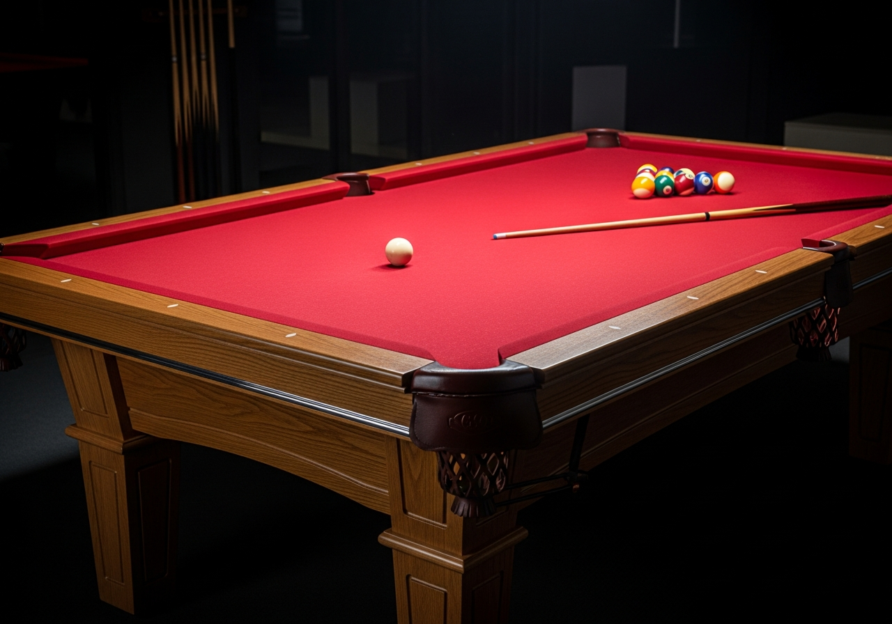 Custom wood finish American pool table