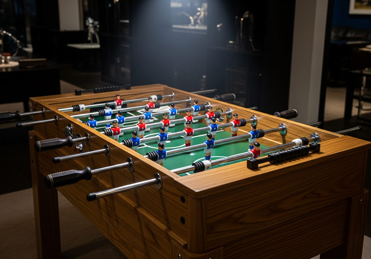 Foosball and air hockey row in gaming zone